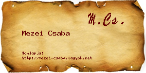 Mezei Csaba névjegykártya